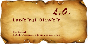 Lazányi Olivér névjegykártya