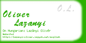 oliver lazanyi business card