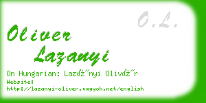 oliver lazanyi business card